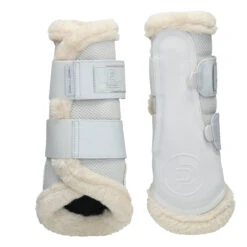 Beenbeschermers Eskadron Platinum Mesh Faux Fur Gebroken Wit