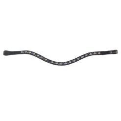 Frontriem Horka Colori Black Zwart-lichtblauw