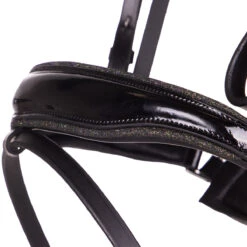 Hoofdstel QHP Orlando Zwart-groen -Paardenbenodigdheden Winkel hoofdstel qhp orlando zwart groen 1500x1500 172398