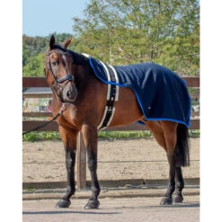 Longeerdeken QHP Florence Donkerblauw -Paardenbenodigdheden Winkel longeerdeken qhp florence donkerblauw 1500x1500 125742