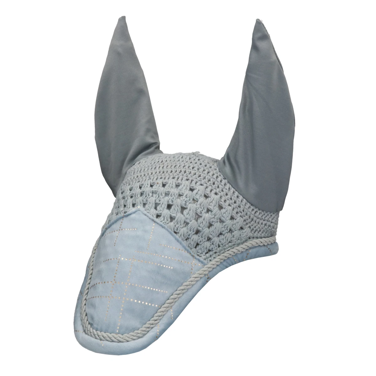 Oornetje Horsegear HGVelvet Dot Lichtblauw 1 Oornetje Horsegear HGVelvet Dot Lichtblauw