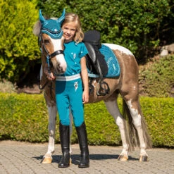 Oornetje QHP Thunderbolt Blauw -Paardenbenodigdheden Winkel oornetje qhp thunderbolt blauw 1500x1500 185655