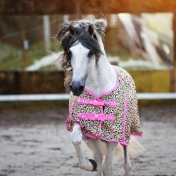 Vliegendeken Epplejeck EJLeopard Fancy Bruin-roze -Paardenbenodigdheden Winkel vliegendeken epplejeck ejleopard fancy bruin roze 1500x1500 126962