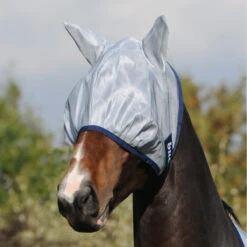 Vliegenmasker Bucas Buzz-Off Blauw -Paardenbenodigdheden Winkel vliegenmasker bucas buzz off blauw 1500x1500 112371