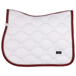 Zadeldek Equestrian Stockholm White Perfection Bordeaux Wit-rood -Paardenbenodigdheden Winkel zadeldek equestrian stockholm white perfection bordeaux wit rood 1500x1500 187595