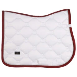 Zadeldek Equestrian Stockholm White Perfection Bordeaux Wit-rood -Paardenbenodigdheden Winkel zadeldek equestrian stockholm white perfection bordeaux wit rood 1500x1500 187596