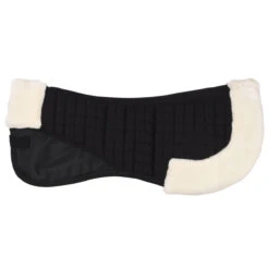 Paardenbenodigdheden Winkel 21 Zadelonderlegger Epplejeck Faux Fur Black-beige