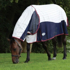 Zomerdeken WeatherBeeta Breeze III Combo Neck Blauw-wit -Paardenbenodigdheden Winkel zomerdeken weatherbeeta breeze iii combo neck blauw wit 1500x1500 156583
