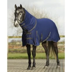 Zweetdeken QHP Quick Dry Met Hals Donkerblauw -Paardenbenodigdheden Winkel zweetdeken qhp quick dry met hals donkerblauw 1500x1500 98770