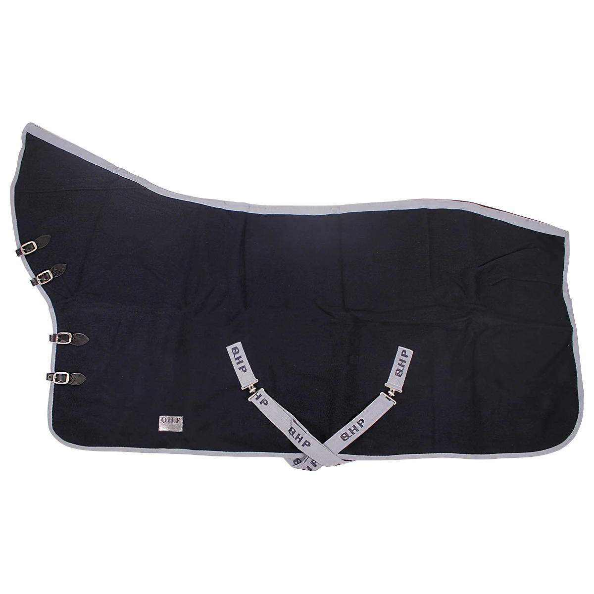 Zweetdeken QHP Wol Met Hals Blauw 1 Zweetdeken QHP Wol Met Hals Blauw